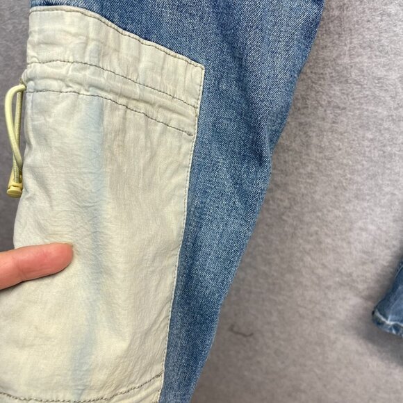 Serenede Men's 36 Cyber Cloud Cargo Jeans Bungee Cords Pockets Skinny Streetwear - Picture 3 of 14